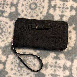 Charcoal grey wallet/clutch